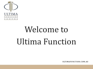 Welcome to Ultima Function Centre