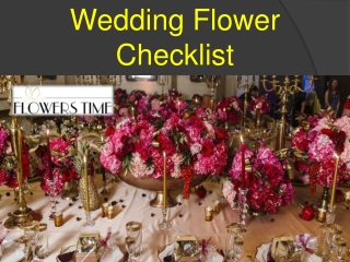 Wedding Flower Checklist