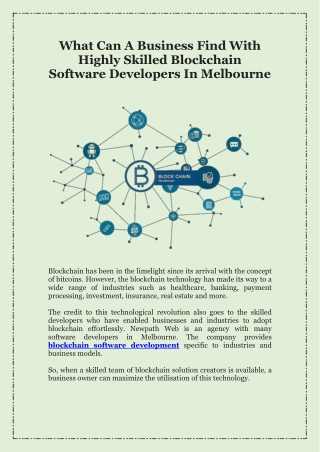 What Can A Business Find With Highly Skilled Blockchain Software Developers in Melbourne