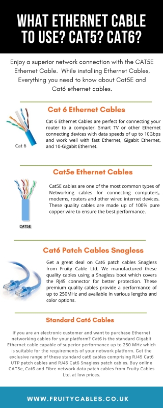 What Ethernet Cable to Use? Cat5E? Cat6?