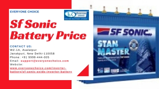 Best SF Sonic Battery Price In India