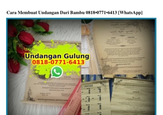 Cara Membuat Undangan Dari Bambu Ö818 Ö771 6413[wa]