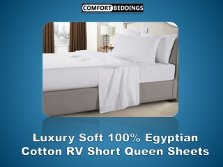 Luxury Soft 100% Egyptian Cotton RV Short Queen Sheets