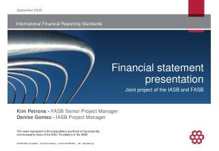 Financial statement presentation