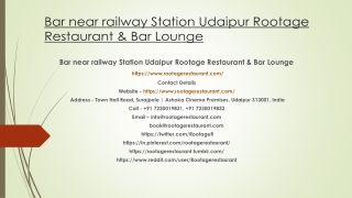 Bar near railway Station Udaipur