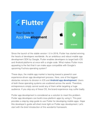 Step-by-step Guide for Flutter Application Development