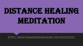 Distance healing meditation