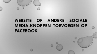 Website of andere sociale media-knoppen toevoegen op Facebook