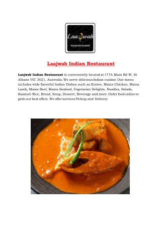 Laajwab indian restaurant st albans, VIC – 5% Off