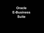 Oracle E-Business Suite