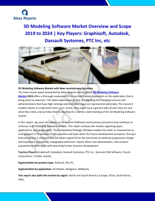 3D Modeling Software Market Overview