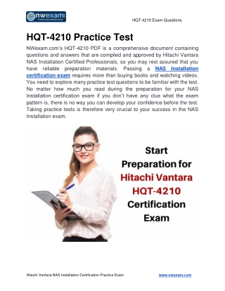 Hitachi Vantara HQT-4210 Practice Test | Achieve High Score