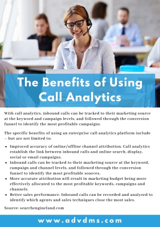 The Benefits of Using Call Analytics