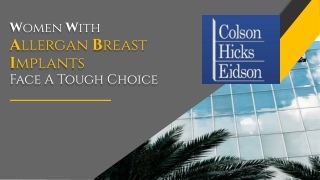 Women With Allergan Breast Implants Face A Tough Choice