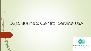 D365 business central service usa