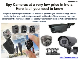 Spy Cameras at a very low price in India, Here is all you need to know