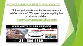 AUTO GLASS REPAIR SHOP IN MCKINNEY, TX