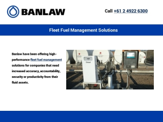 Fleet Fuel Management Solutions