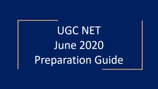 UGC NET JUne 2020 Preparation Guide