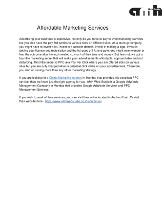 Affordable Marketing Services