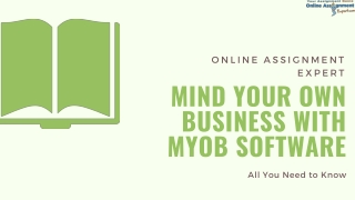 Mind Your Own Business With MYOB Software