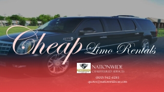 Cheap Limo Rentals - (800) 942-6281