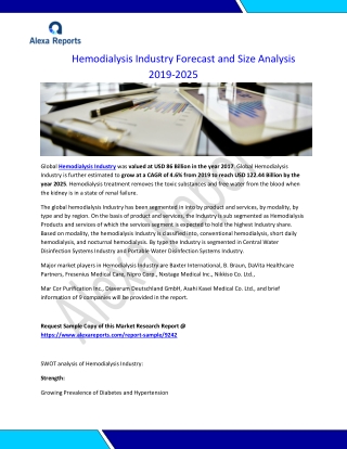 Hemodialysis Industry Forecast and Size Analysis 2019-2025