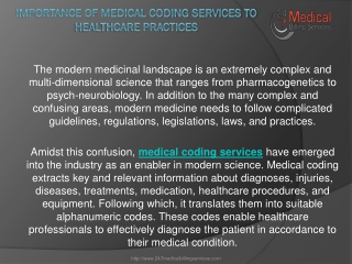 Importance of medical coding services to healthcare practices