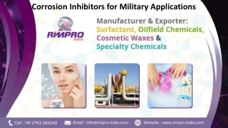 Corrosion Inhibitors for Military Applications