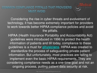 Common Compliance Pitfalls that providers must avoid