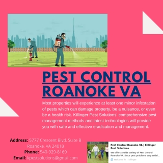 Pest Control Roanoke VA | Killinger Pest Solutions