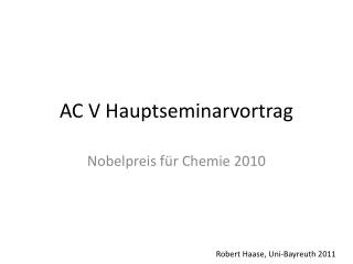 AC V Hauptseminarvortrag