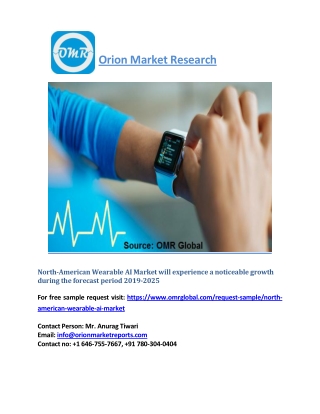 North-American Wearable AI Market Growth, Opportunity, Size, Share and Forecast 2019-2025