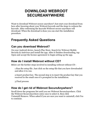 DOWNLOAD WEBROOT SECUREANYWHERE