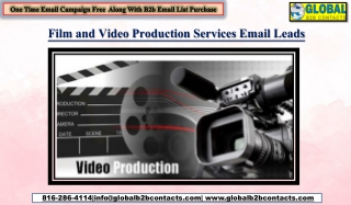 Film and Video Production Services Email Leads