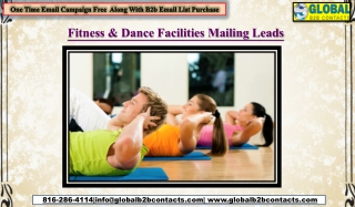 Fitness & Dance Facilities Mailing Leads