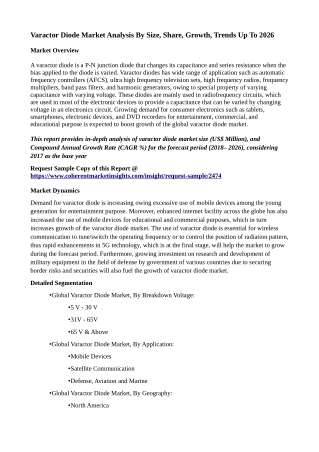 Varactor Diode Market Analysis By Size, Share, Growth, Trends Up To 2026