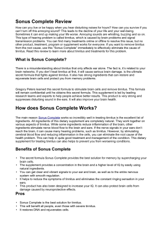 Sonus Complete Reviews 2020 – Improve Your Hearing Naturally!!