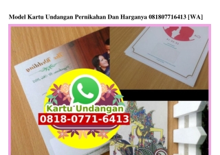 Model Kartu Undangan Pernikahan Dan Harganya Ô818~Ô771~6413[wa]