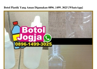 Botol Plastik Yang Aman Digunakan Ö896–1499–3Ö25[wa]