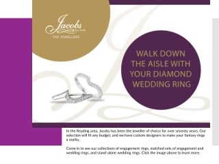 Walk Down the Aisle With Your Diamond Wedding Ring