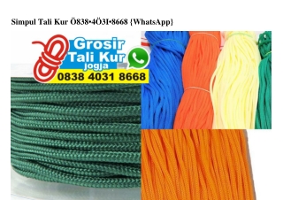 Simpul Tali Kur 0838–4031–8668[wa]