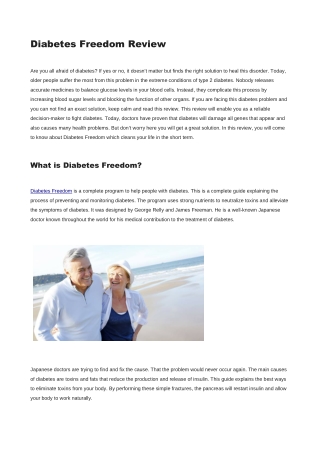 Diabetes Freedom Review – Updated 2020 Powerful Way To Reverse Type 2 Diabetes!!