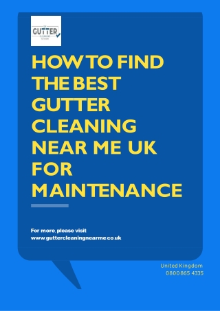 Discover The Top Gutter Cleaning Near Me UK Agencies