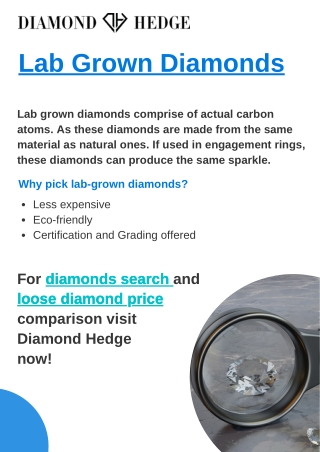 Lab Grown Diamonds - Diamond Hedge