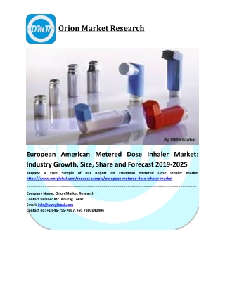 European Metered Dose Inhaler Market Size, Share and Forecast to 2025