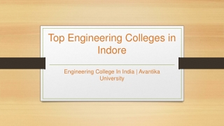 Top Engineering Colleges in Indore - Avantika University