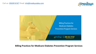 Billing Practices for Medicare Diabetes Prevention Program Services