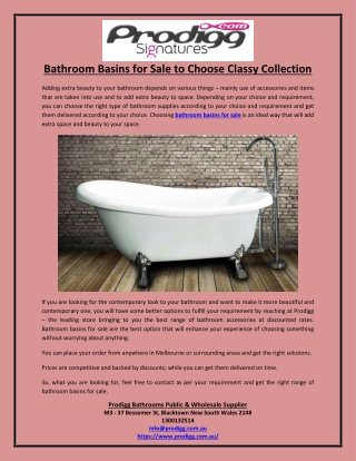 Bathroom Basins for Sale to Choose Classy Collection