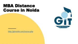 MBA Distance Course in Noida